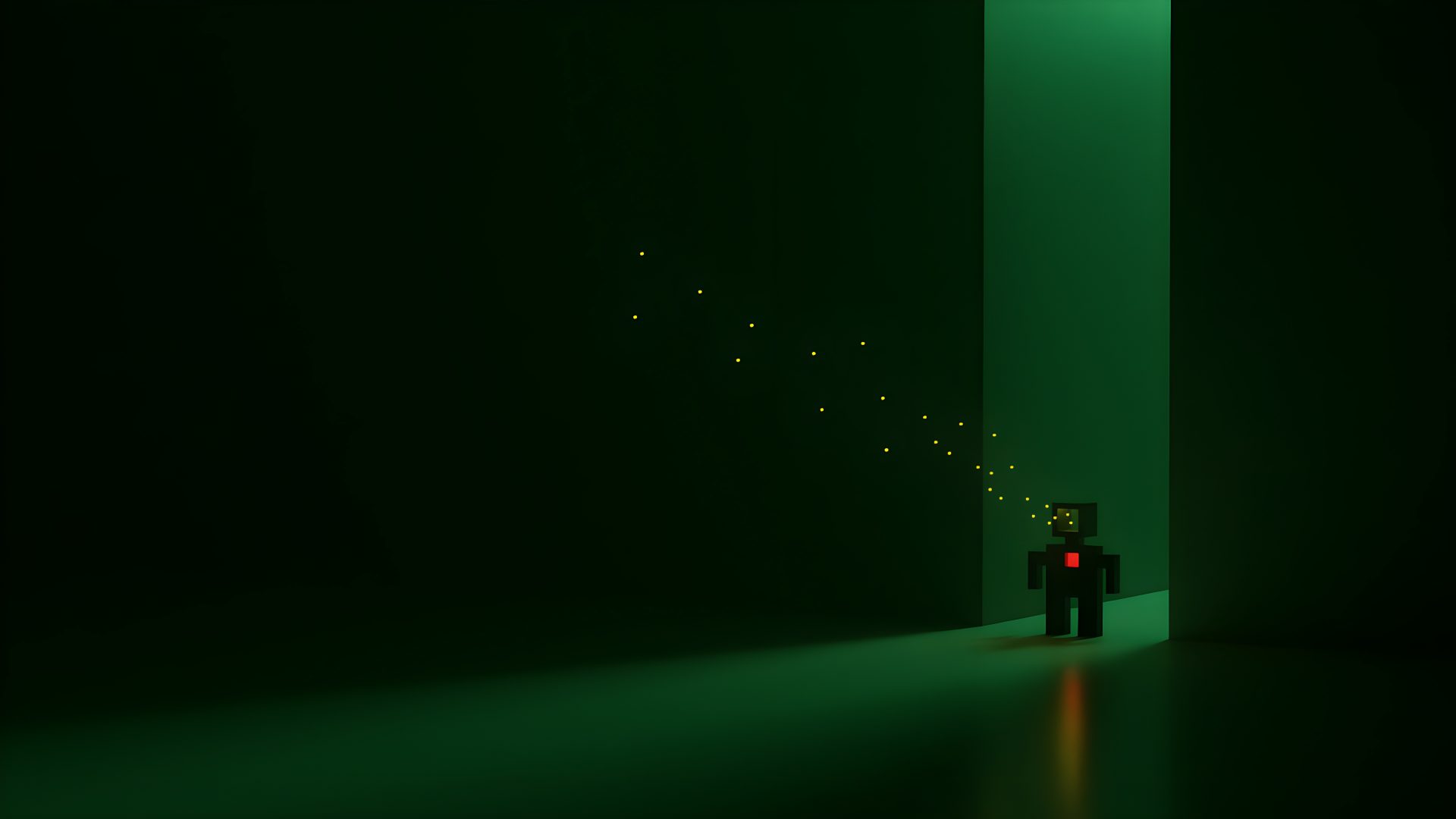 une petite boîte noire avec une lumière rouge dessus